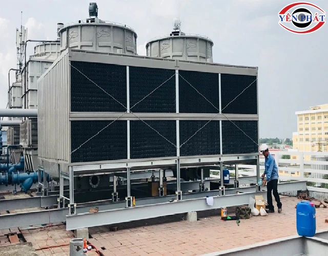 Tháp giải nhiệt vuông dễ vệ sinh bảo dưỡng