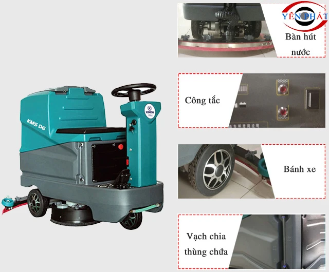 Thiết kế máy chà sàn ngồi lái Kumisai KMS D6
