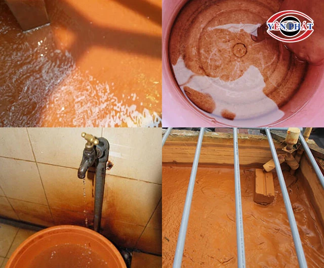 nước giếng khoan nhiều cặn bẩn