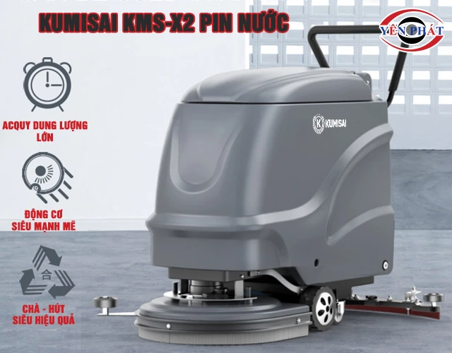 Máy chà sàn liên hợp Kumisai KMS-X2 pin nước