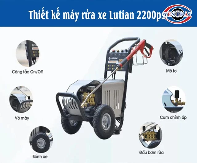 thiết kế máy rửa xe Lutian 2200psi 3kw