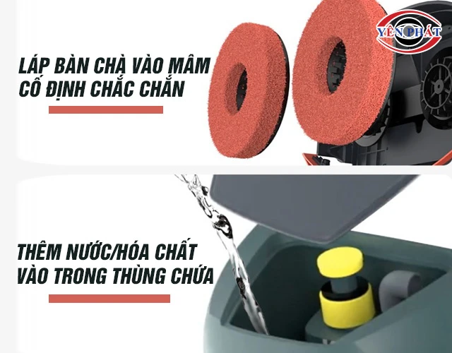 Cách dùng máy chà sàn liên hợp mini Kumisai KMS-2E