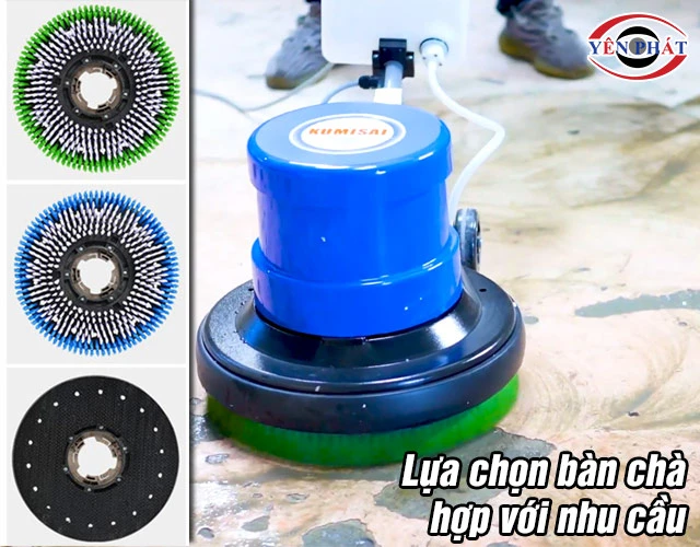 Chọn bàn chải hợp cho máy chà sàn Kumisai HC 523