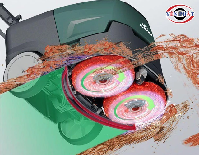 Máy chà sàn liên hợp mini Kumisai KMS-2E vận hành êm