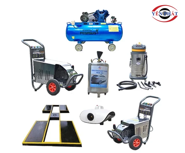 Trang thiết bị phục vụ rửa xe