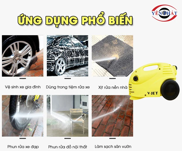 ứng dụng máy rửa xe vjet 100