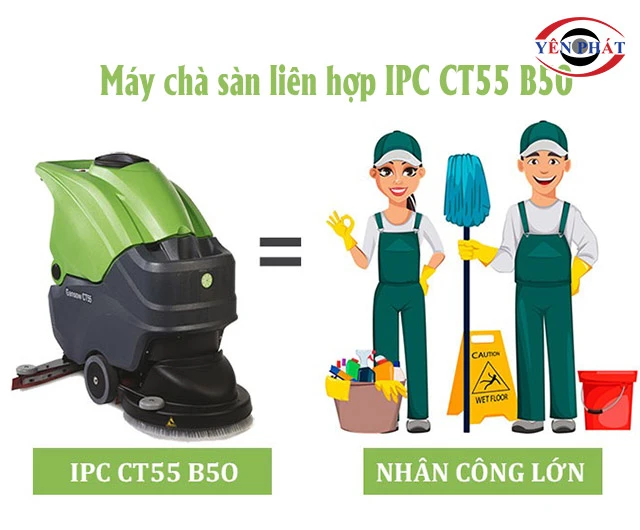 máy chà sàn IPC CT55 tiết kiệm nhân công