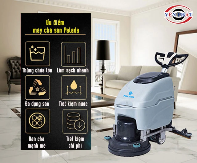 ưu điểm máy chà sàn Palada