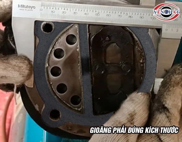 gioăng máy nén khí không đúng kích thước
