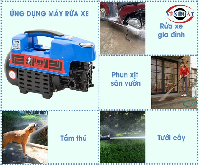 ứng dụng máy rửa xe panda
