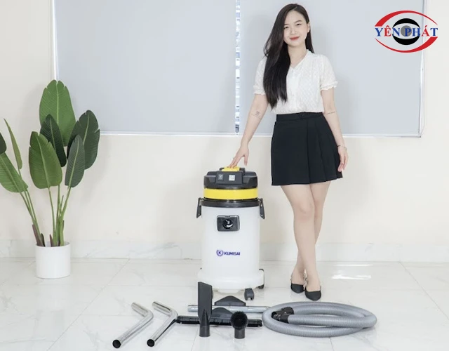 Máy hút bụi Kumisai KMS 30S thùng nhựa - màu vàng nhỏ gọn