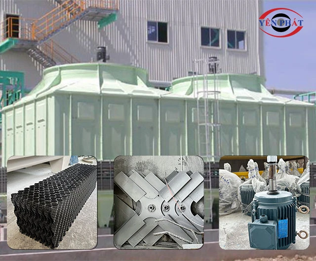 các bộ phận tháp TSB 600 RT* 2cell rời nhau