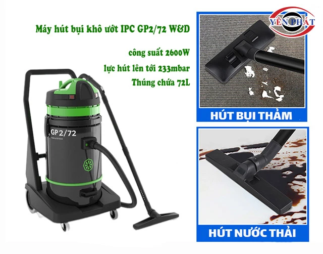 IPC GP2/72 W&D hút bụi siêu sạch