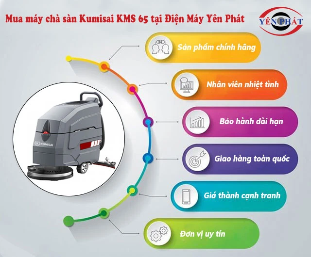 Máy chà sàn Kumisai KMS 65 Yên Phát