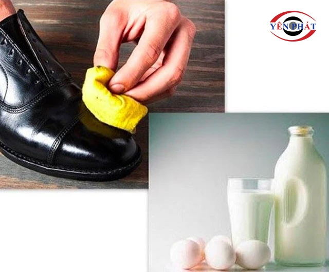 xử lý giày da bị nhăn bằng sữa tươi