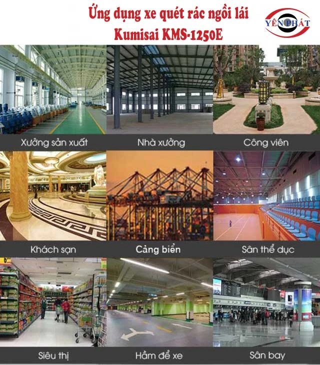 Ứng dụng xe quét rác Kumisai KMS-1250E