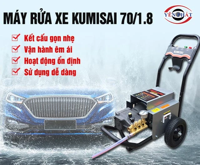 ưu điểm Máy rửa xe Kumisai 70/1.8