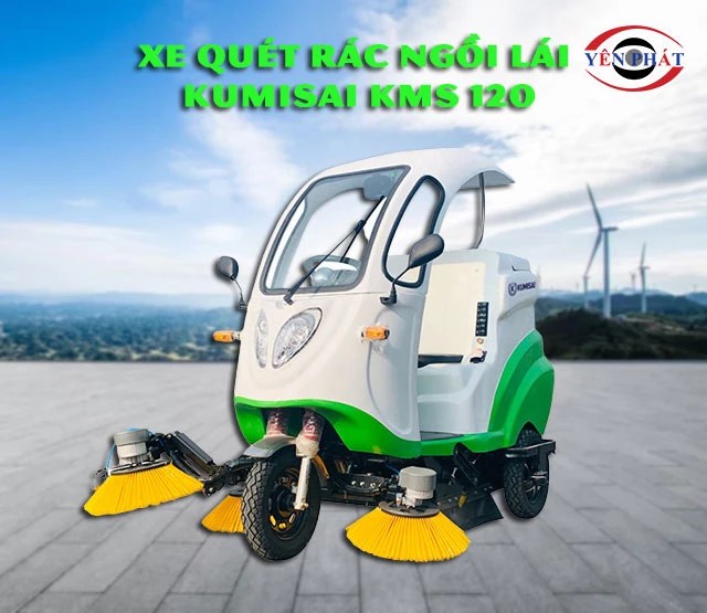 xe quét rác ngồi lái Kumisai KMS 120