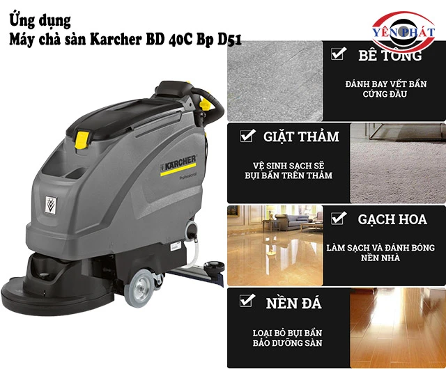 ứng dụng của Karcher BD 40C Bp D51