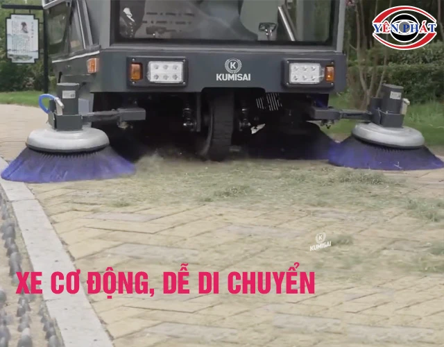 Xe quét rác ngồi lái Kumisai KMS 1900D cơ động