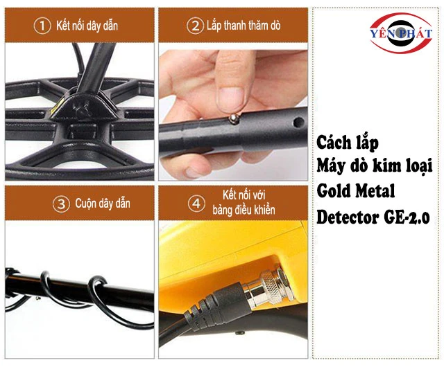 lắp ghép máy dò Gold Metal Detector GE-2.0