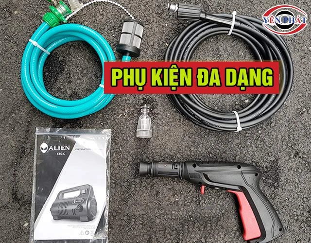 máy rửa xe Ailen đa dạng phụ kiện