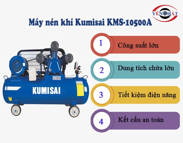 ưu điểm Máy nén khí Kumisai KMS-10500A