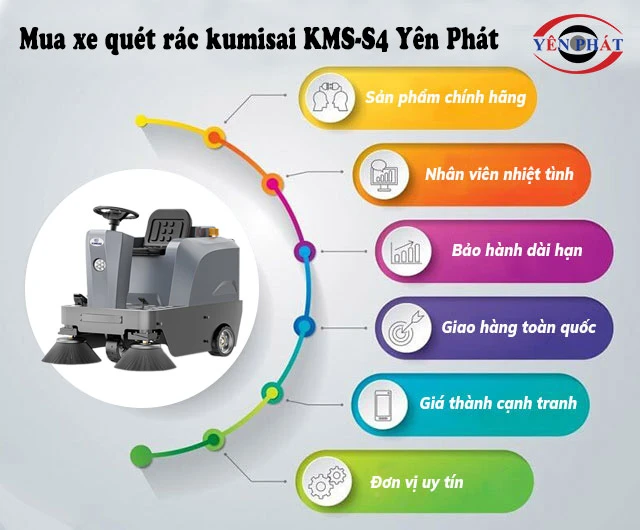 xe quét rác kumisai kms s4 yên phát