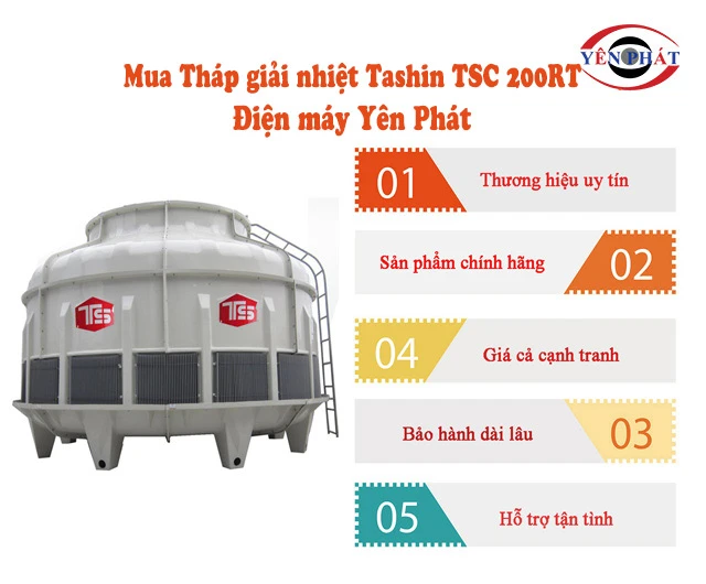  Tháp giải nhiệt Tashin TSC 200RT yên phát