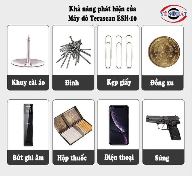 khả năng phát hiện của máy dò Terascan ESH-10