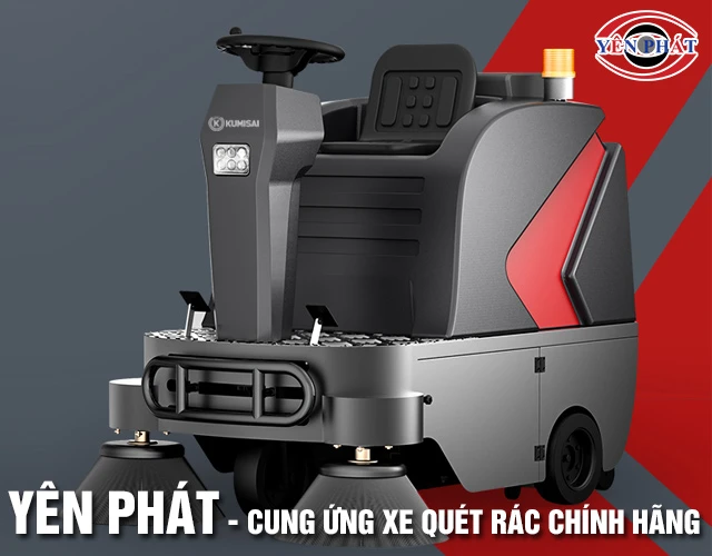 Bán xe quét rác công nghiệp ngồi lái Kumisai KMS GS1