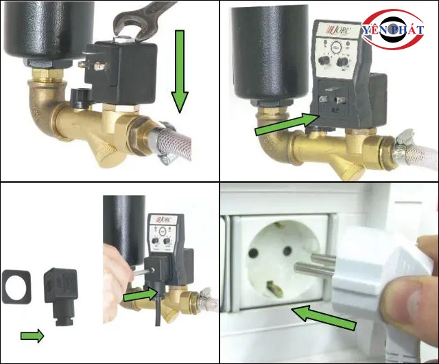 cách lắp van xả nước máy nén khí