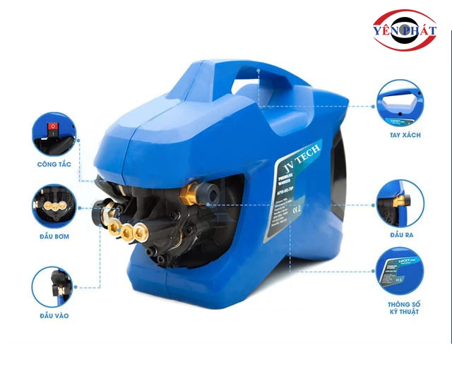 cấu tạo của máy rửa xe JV tech