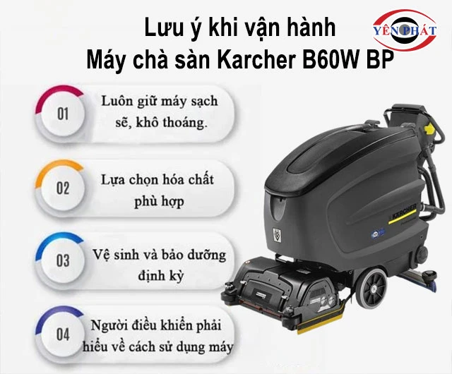 lưu ý khi dùng máy chà sàn karcher B60W BP