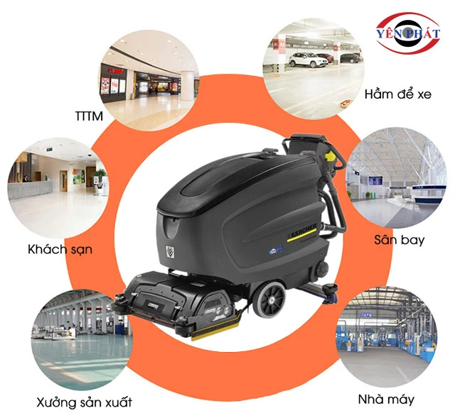 ứng dụng của máy chà sàn Karcher B60W BP