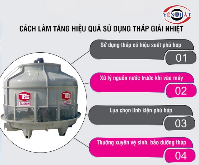 cách làm tăng hiệu quả của tháp giải nhiệt