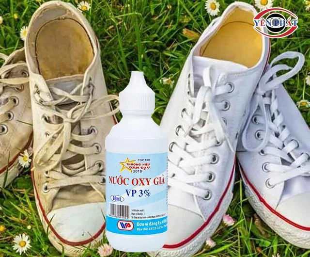 xử lý vết mốc giày converse với muối và oxy già