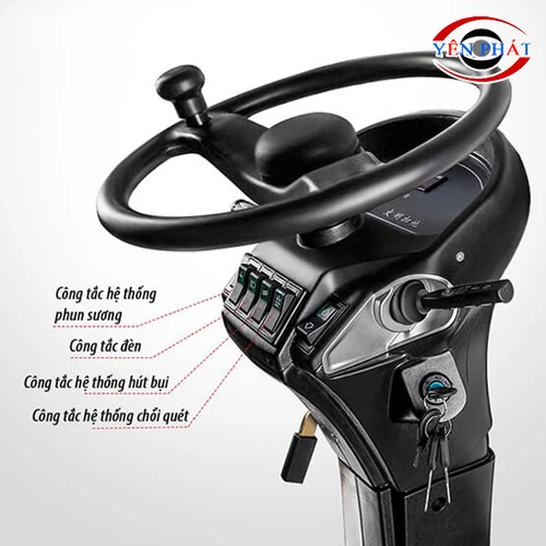 Xe quét rác công nghiệp ngồi lái Kumisai KMS - S10 3