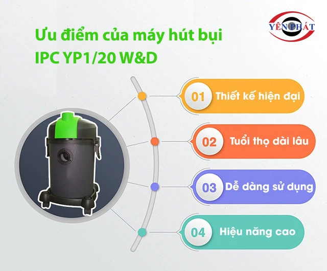 ưu điểm máy hút bụi IPC YP1/20