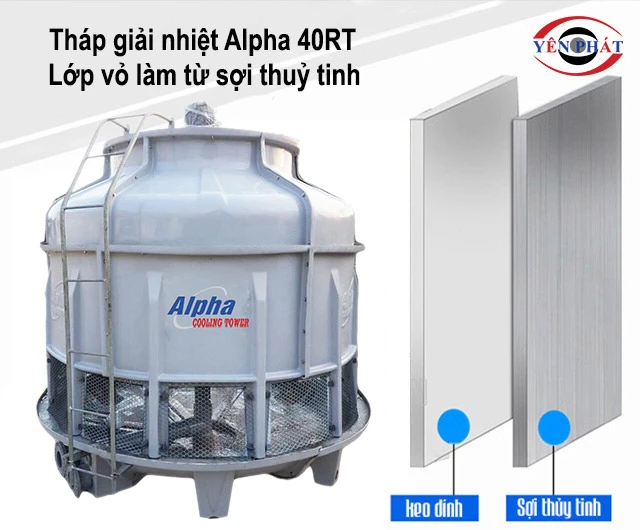 tháp giải nhiệt Alpha 40RT từ sợi thuỷ tinh