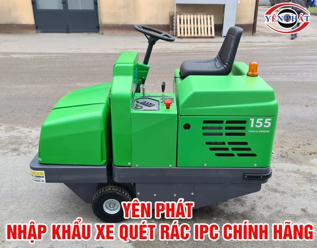 mua xe quét rác đường ngồi lái công nghiệp IPC 155