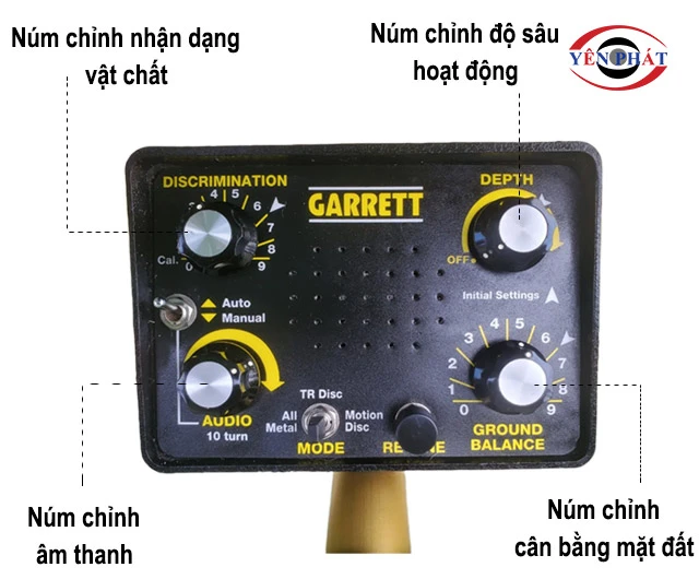 bảng điều khiển của Garrett Scorpion Gold A8