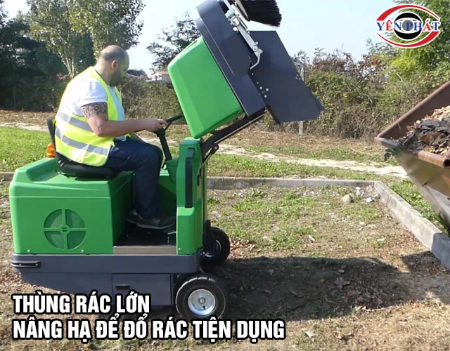 Thùng rác xe quét rác ngồi lái IPC 165