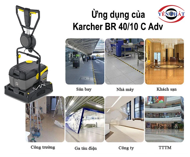 Máy chà sàn Karcher BR 40/10 C Adv ứng dụng cho quy mô nào