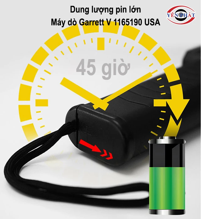 dung lượng pin của Garrett V 1165190 USA