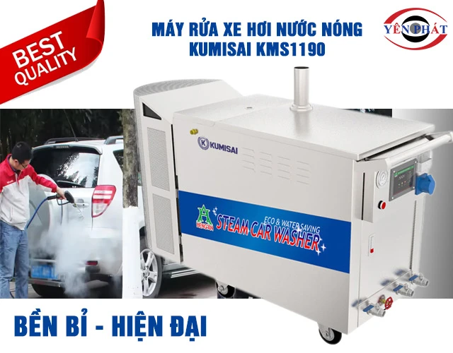kết cấu máy rửa xe hơi nước nóng Kumisai KMS1190