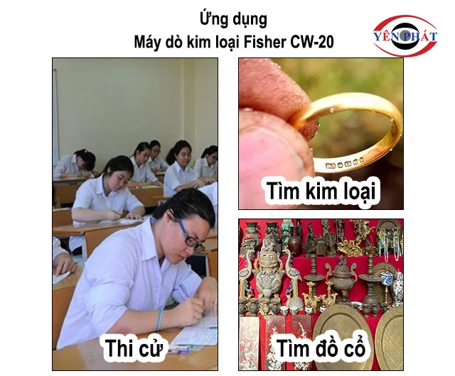 ứng dụng của Máy dò kim loại Fisher CW-20