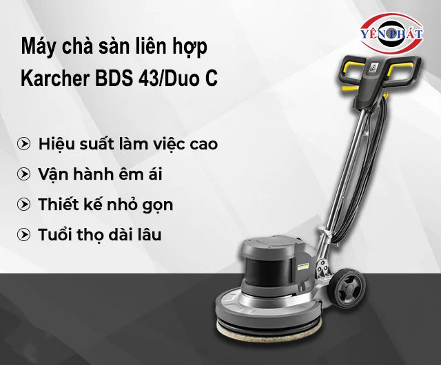 ưu điểm Máy chà sàn Karcher BDS 43/Duo C