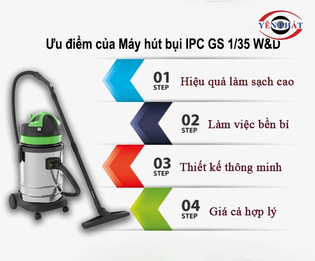 ưu điểm Máy hút bụi IPC GS 1/35 W&D
