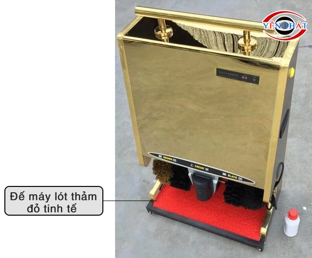 Đế máy đánh giày lót thảm đỏ tinh tế